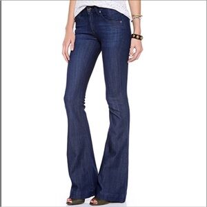 DL1961 Joy Super High Rise Flare Jeans in Mariner Dark Wash size 27 Reg